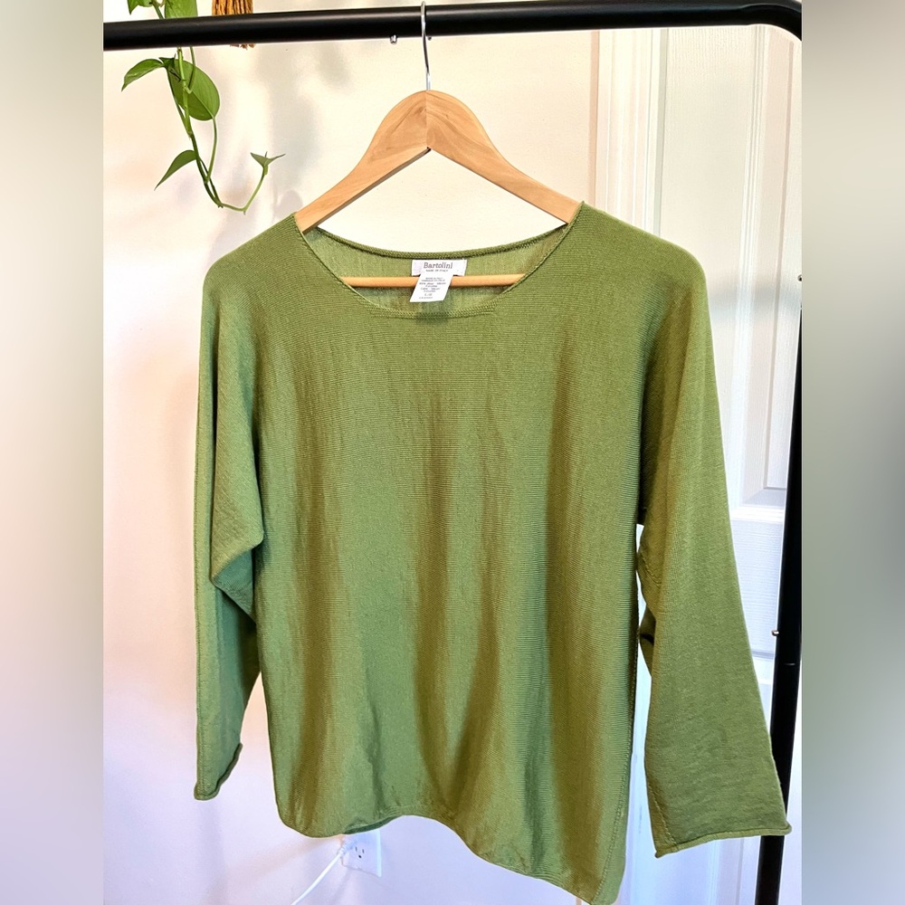 Bartolini Women's Olive Crew Neck Sweater